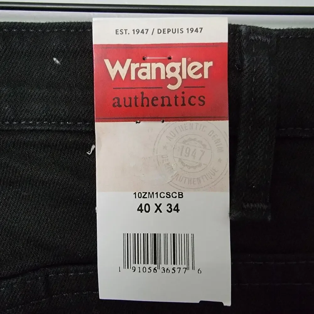 Wrangler Jeans Authentics Mens 40 W 34 L Straight Leg 10ZM1CSCB NEW Cowboy Ranch